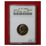 1963 Jefferson Nickel ANACS PF67 Cameo
