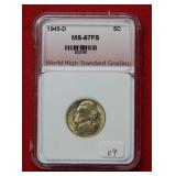 1945 D Jefferson NIckel Coin ***
