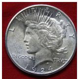 1924 S Peace Silver Dollar Coin
