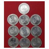 10 $1 Roadhouse Casino Chips