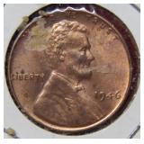 1946 Lincoln Wheat Cent - Red