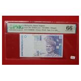 2000 Malaysia 1 Ringgit PMG MS66 EPQ