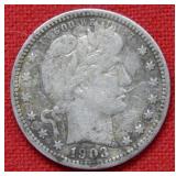 1903 O Barber Silver Quarter