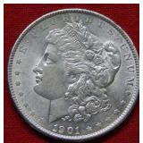 1901 Morgan Silver Dollar Coin