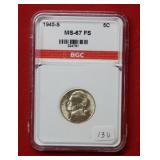 1945 S Jefferson Nickel Coin ***
