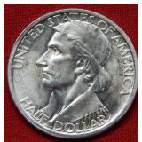 1937 D Boone Commemorative Silver Half Dollar