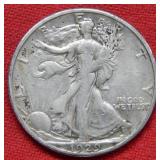 1929 D Walking Liberty Silver Half Dollar Coin