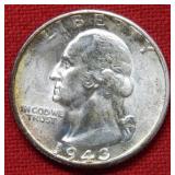 1943 D Washington Silver Quarter Coin