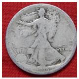 1916 Walking Liberty Silver Half Coin - Scratches