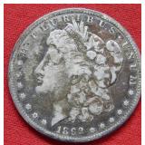 1892 S S Morgan Silver Dollar Coin