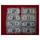 $20 Face Value of Damaged 1963 Red Seal Notes