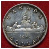1954 Canada $1 Coin