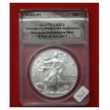 2020 (P) Silver Eagle ANACS MS70
