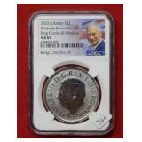 2023 Great Britain Charles Coronation NGC MS69 1oz
