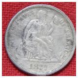 1877 Seated Liberty Silver Dime