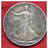 1937 S Walking Liberty Silver Half Dollar Coin