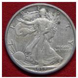 1917 Walking Liberty Silver Half