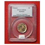 1938 D Buffalo Nickel PCGS MS66