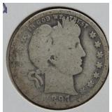 1897 O Barber Silver Quarter