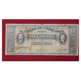 1915 Ten Peso Note - Chihuahua Mexico