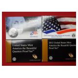 2009 Through 2012 US Mint Quarter Sets