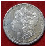 1881 S S Morgan Silver Dollar Coin