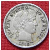 1916 Barber Silver Dime