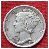 1920 D Mercury Silver Dime