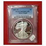 2007 W Silver Eagle 1 oz Silver PCGS PR70 DCAM