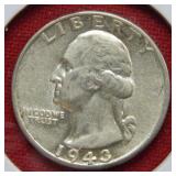 1943 Washington Silver Quarter Coin