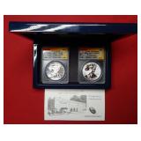 2013 W Silver Eagle Set - Reverse Proof & Enhanced