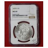 1879 S Morgan Silver Dollar NGC MS60