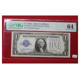 1928 A $1 Silver Certificate PMG MS64