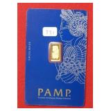 Pamp 1 Gram 999.9 Gold Bar