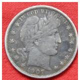 1907 O Barber Silver Half Dollar Coin