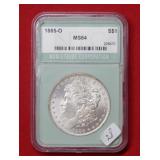 1885 O S Morgan Silver Dollar Coin ***