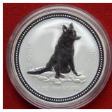2006 Australia Dog 1 oz .999 Silver Coin