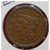1851 Braided Hair Half Cent
