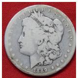 1889 CC Morgan Silver Dollar Coin