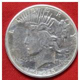 1928 Peace Silver Dollar Coin