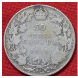 1919 Canada Silver Half Dollar Coin