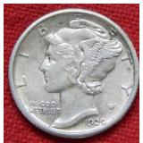1929 Mercury Silver Dime Coin