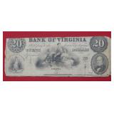 $20 Bank of Virginia Unusual Note