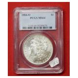 1884 O S Morgan Silver Dollar Coin PCGS MS64