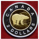 2013 Canada $2 Silver Polar Bear Coin