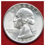 1939 D Washington Silver Quarter