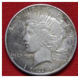 1934 S Peace Silver Dollar - Graffiti on Obverse