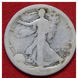 1916 S Walking Liberty Silver Half Dollar Coin