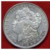 1878 Rev of 1879 Morgan Silver Dollar Coin