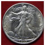 1935 Walking Liberty Silver Half Dollar Coin